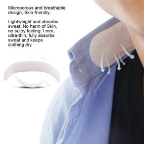 img 3 attached to 20 Pack COSCOD Disposable Collar Protector Sweat Pads - White Collar Grime, Self-Adhesive Neck Liner Pads for All-Day Freshness, Invisible Protection Against Collar Sweat & Stains for Hats and Caps
