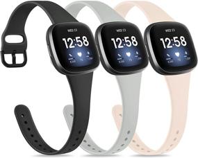 img 4 attached to Совместимые сменные силиконовые браслеты Fitbit