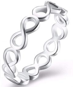 img 1 attached to 💍 Stainless Steel Infinity Love Eternity Wedding Band Promise Ring by Jude Jewelers