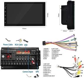 img 3 attached to 🚗 Ходоззи Двойная Дин Android Автомагнитола GPS 7'' Сенсорный Экран Bluetooth Автомобильное Радио Головное Устройство: Беспрецедентная Связь и Развлечения с Разделенным Экраном, WiFi, FM, DVR, Зеркальной Ссылкой, Автомобильным MP5-плеером + Камера