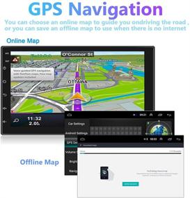 img 2 attached to 🚗 Ходоззи Двойная Дин Android Автомагнитола GPS 7'' Сенсорный Экран Bluetooth Автомобильное Радио Головное Устройство: Беспрецедентная Связь и Развлечения с Разделенным Экраном, WiFi, FM, DVR, Зеркальной Ссылкой, Автомобильным MP5-плеером + Камера