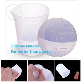 img 1 attached to 🧪 Jatidne Large Silicone Measuring Cups for Epoxy Resin Mixing with 50PCS Stir Sticks - 250ML & 100ML Reusable Resin Cups for Epoxy Resin Mixing