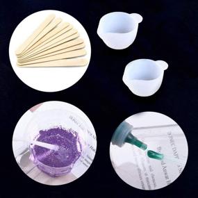 img 2 attached to 🧪 Jatidne Large Silicone Measuring Cups for Epoxy Resin Mixing with 50PCS Stir Sticks - 250ML & 100ML Reusable Resin Cups for Epoxy Resin Mixing