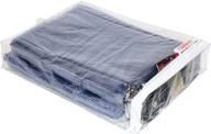 👜 versatile 5-pack clear vinyl zippered storage bags: organize and protect with hanger, 12x16x3 inch logo