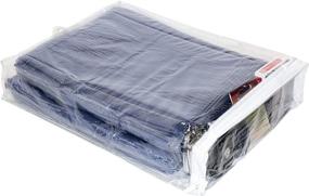 img 4 attached to 👜 Versatile 5-Pack Clear Vinyl Zippered Storage Bags: Organize and Protect with Hanger, 12x16x3 Inch