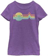 🌈 rainbow child girl's heather crew tee inspired by star wars mandalorian logo