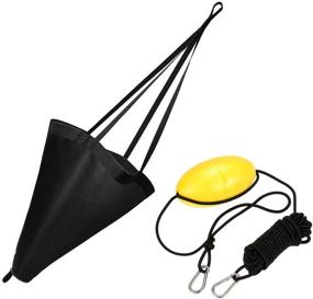 img 4 attached to MOOCY 24-Inch Drift Sock Sea Anchor Drogue + 30ft Kayak Tow Rope Line + Buoy Ball Float + Leash Sea Brake System for Marine Boat, Yacht, Jet Ski, Inflatable, Power Boat, and Sail Boat