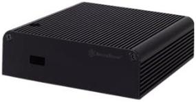 img 1 attached to Черный алюминиевый корпус Silverstone Tek NUC - PT14B-H1T1 с тепловой трубкой, портами HDMI и Thunderbolt.