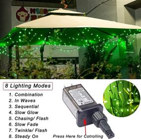 img 2 attached to 🎄 Pooqla 150 LED Green Christmas String Lights: Vibrant 50ft Mini Lights for Indoor/Outdoor Decoration, Twinkle Fairy Lights for Holiday Party, Wedding, Xmas Tree, St. Patrick’s Day