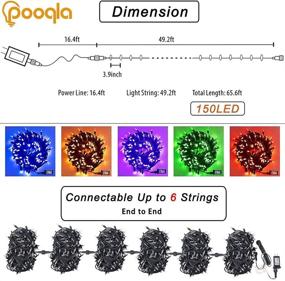 img 1 attached to 🎄 Pooqla 150 LED Green Christmas String Lights: Vibrant 50ft Mini Lights for Indoor/Outdoor Decoration, Twinkle Fairy Lights for Holiday Party, Wedding, Xmas Tree, St. Patrick’s Day