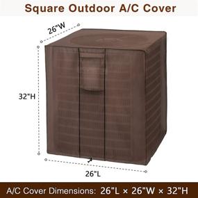 img 3 attached to 🌬️ Protect Your AC Outdoors: BRIVIC Air Conditioner Covers for Winter - Fits up to 26 x 26 x 32 inches