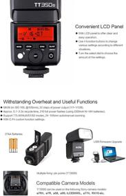 img 2 attached to 📸 Godox Thinklite TTL TT350S Mini Camera Flash with High Speed 1/8000s GN36 for Sony Alpha Mirrorless DSLR Cameras A77II A6000 A6500 RX10 Series