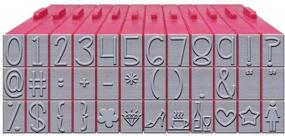 img 1 attached to 🔤 Pink and Main Curvy Girl Font Symbols Stamp Set - Number & Symbols Pegz (36-Piece)