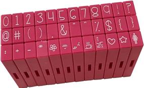 img 2 attached to 🔤 Pink and Main Curvy Girl Font Symbols Stamp Set - Number & Symbols Pegz (36-Piece)