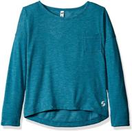 soffe dolman sleeve midnight heather girls' clothing logo