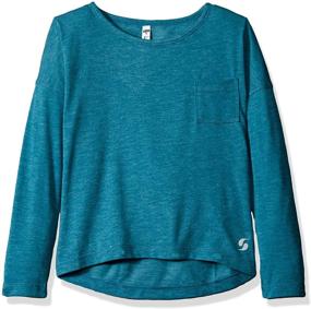 img 1 attached to Soffe Dolman Sleeve Midnight Heather Girls' Clothing