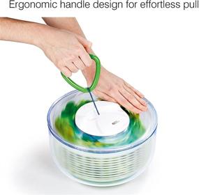 img 1 attached to 🥗 Effortlessly Fresh – Zyliss Easy Spin Salad Spinner: Large, Green/White