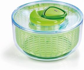 img 4 attached to 🥗 Effortlessly Fresh – Zyliss Easy Spin Salad Spinner: Large, Green/White