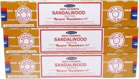 img 3 attached to 🕉️ Pack of 3 Satya Sai Baba Nag Champa Sandalwood Incense Sticks Boxes, 15gms Each | Handrolled in India | Aromatic Natural Fragrance for Prayers, Meditation, Yoga, Peace, and Positivity