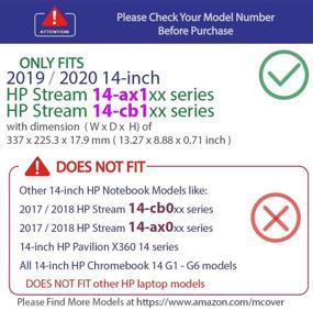 img 3 attached to 🔒 mCover Hard Shell Case for HP Stream 14-CB1xxwm/14-AX1xxx Series (2019/2020) Laptop - Clear | NOT Compatible with Stream 14-CB0xxx/14-AX0xx Series & All HP Chromebook 14 Models