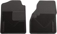 🐺 husky liners 51031 front floor mats: perfect fit for 2002-2006 avalanche 1500 & 2500 (black) logo