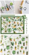 🌿 deseaco 95pcs oxygen green potted planner stickers: aesthetic diy decoration pack for laptop, scrapbook, notebooks and more logo