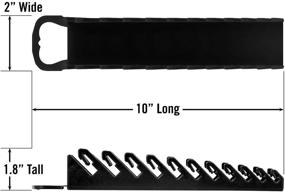 img 1 attached to Ernst Manufacturing 5077 Организатор для стабильных гаечных ключей, вмещает 11 инструментов, элегантный черный дизайн