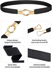 img 1 attached to Blulu Pieces Skinny Elastic Accessories Women's Accessories in Belts