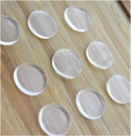 20-count clear glass table top bumpers: ultra-soft & non-adhesive | 3mm thick glass spacer logo