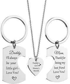 img 4 attached to Redrain Jewelry Necklace Keychain Daughter