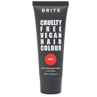 🌹 brite red non-toxic hair dye - long-lasting vegan & cruelty-free color, hydrating formula, lasts up to 30 washes (75ml) logo