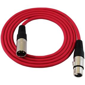 img 3 attached to 🔌 GLS Audio 6ft Patch Cable Cords - Balanced XLR Male to Female Color Cables - 6' Snake Cord - 6 Pack