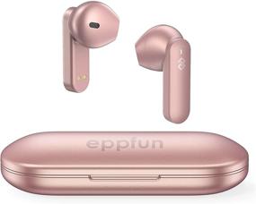 img 4 attached to 🎧 Беспроводные наушники eppfun Bluetooth 5.2 с микрофоном, Qualcomm AptX-HD, шумоподавлением CVC 8.0, HiFi стерео внутриканальные наушники, мощный бас для телефонов iOS и Android.