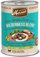 🐶 merrick grain-free wilderness blend wet dog food, 13.2 oz, case of 12 cans logo