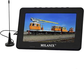 img 1 attached to 📺 Milanix 7-inch Portable Widescreen LCD TV with Two-Way Stand, Detachable Antenna, USB/SD Card Slot, Digital Tuner, FM, AV Inputs