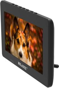 img 2 attached to 📺 Milanix 7-inch Portable Widescreen LCD TV with Two-Way Stand, Detachable Antenna, USB/SD Card Slot, Digital Tuner, FM, AV Inputs