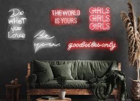 img 1 attached to 💕 Get Weird Pink Neon Sign for Wall Bedroom - Funny Neon Room Decor for Girls, Custom Neon Words - Ideal for Home, Office, Apartment, Studio, Party, Christmas Decor - Neon Signs with LED Lights