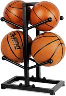 fitlyiee 2-layer dual-sided basketball organizers with metal ball storage rack - sports storage solution for indoor and outdoor use logo