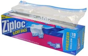 img 1 attached to 🔒 Ziploc Easy Zipper Freezer Gallon Bags - Pack of 10 Boxes