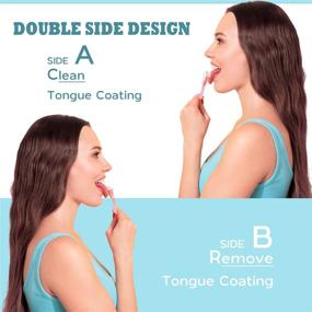 img 3 attached to 👅 Soft Silicone Tongue Scraper for Adults and Kids - VEGOPET Double-Sided Tongue Brush, Medical Grade, Gentle on Sensitive Tongue, Helps Reduce Bad Breath, 2 Pack with Travel Case
