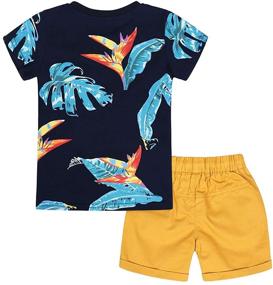 img 3 attached to Adorable Tortoise Print Boys' Clothing Set by Jurebecia: Perfect Playwear for Stylish Kids