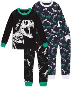 img 4 attached to 🎅 Cozy and Festive: Boys' Pajama Christmas Sleepwear Clothes - Perfect for Sleepwear & Robes