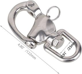 img 1 attached to 🔗 RDEXP Large Stainless Steel Snap Shackles: Durable Quick Release Swivel Bail Rigging for Ultimate Performance