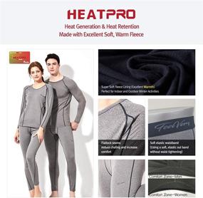 img 1 attached to 🌡️ Feelvery Women's HEATPRO Thermal Underwear Set - Ultra Soft Fleece Lined Winter Base Layers Long Johns for Women