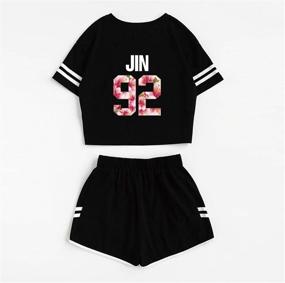 img 3 attached to CHAIRAY Yourself Shorts Jungkook T Shirt: Stylish Boys' Clothing Set