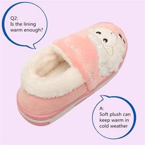 img 2 attached to 🐻 ZOGEME Boys Girls Fluffy Slippers: Cozy Animal Winter Warm Plush House Shoes for Toddlers and Kids