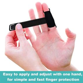 img 3 attached to VHOPMORE Finger Splint: Support Brace for Trigger, Mallet & Arthritis Injuries, Adjustable Thumb Splint for Sports - M