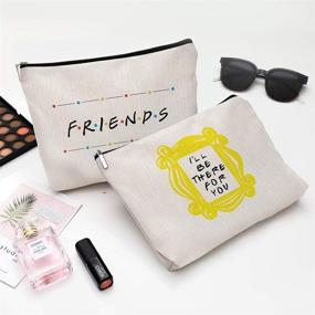 img 2 attached to 👜 CoolGiftHome Friends Forever [25th Anniversary Ed] Friends TV Show Merchandise Yellow Frame Peephole Cosmetic Bag with Gift Box - Ideal Makeup Bag for Fans of Friends