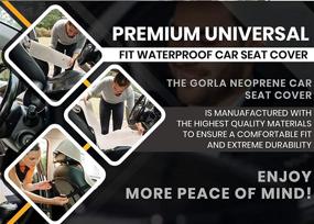 img 3 attached to 🐶 Gorla Gear Black Premium Universal Fit Waterproof Car Seat Cover - Neoprene, Stain Resistant, Non-Slip Bucket Seat Protector for Dogs & Kids - Save Leather & Cloth Seats in Cars, Vans, Trucks, SUVs