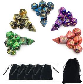 img 4 attached to 🎲 Smartdealspro Large Variety of Colorful Dungeons & Dragons Pouches
